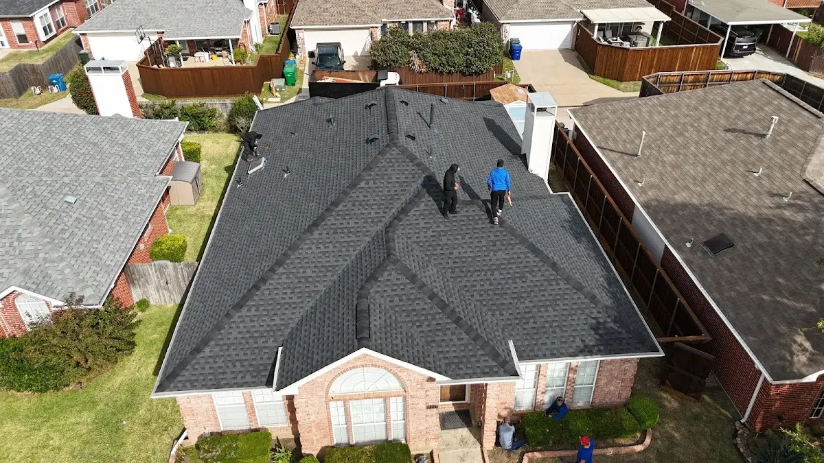 Slate & Tile Roof Repair work in progress on a Calumet City property